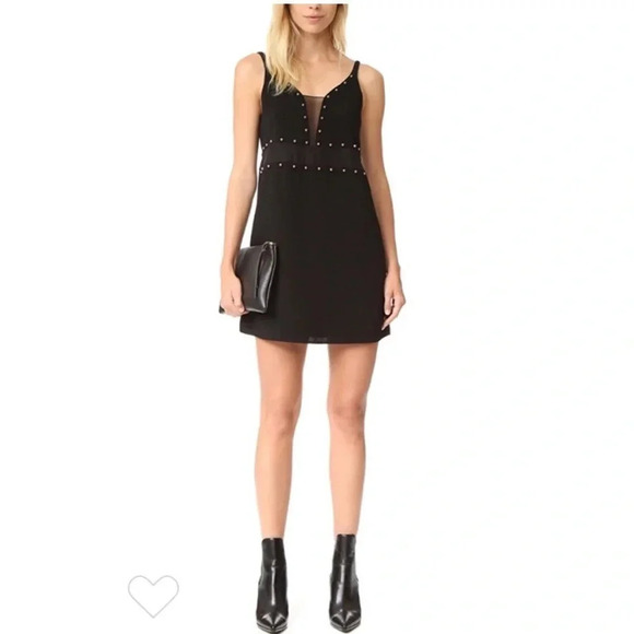 Cinq a sept black studded Carina mini dress - Picture 2 of 11